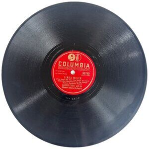 Xavier Cugat Linda Mujer 10in Shellac 78 RPM Columbia 36780 Vintage Record